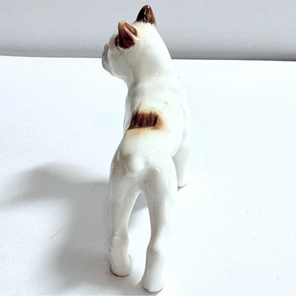 Vintage Cute Dog Figurine American Bull Dog? Boxer? 2” EUC - Picture 4 of 12